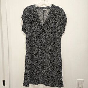 Gap Factory Women's V-Neck Lightweight Dress Black & White Polka Dots Size S